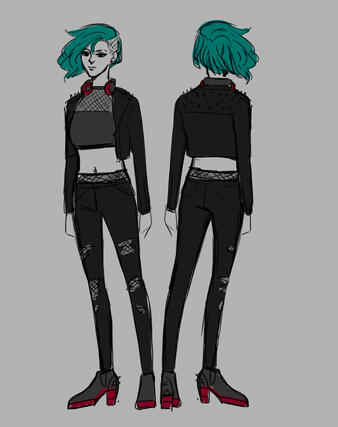 Rhea (a personal favourite major side character from the slice of life comic. Did not exist during the superhero original comic time. Music lover, close friend of Grey, rivalled Tanya as someone else that had an interest in Louisa. Easy going. Won’t confor