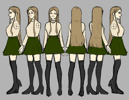 Jade (originally a major side character in the slice of life comic. Was interested in Cain, Ella’s friend, and eventually his girlfriend, she did not exist for the original superpower comic. Potential to be moved to supporting characters instead)