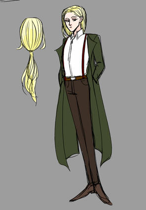 Nyx/Kiran (Originally the main character of the fantasy series. An apprentice sage looking for his master, knows he can lure him out by posing as him. A bit cowardly but stands up when it counts, eventually made his own name and legacy for himself.)