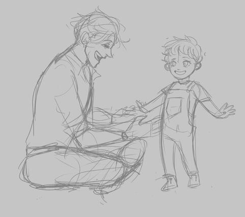 Lawrence playing with Kai (the child)
